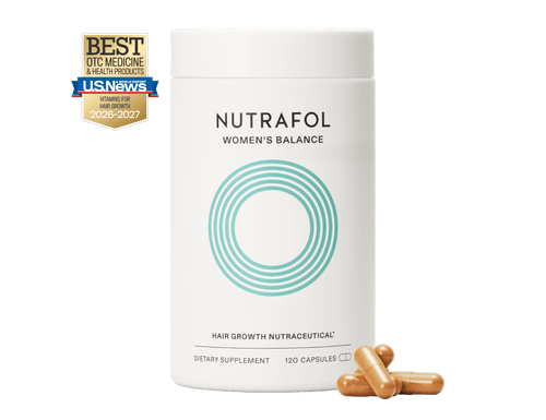 Women's Balance Hair Growth Supplements, Ages 45 and Up, Clinically Tested for Visibly Thicker Hair and Scalp Coverage, Dermatologist Recommended